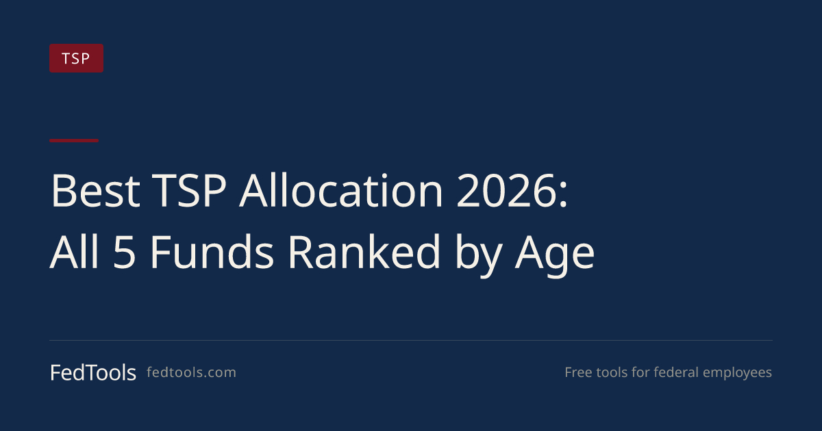 Best TSP Fund Allocation 2026: C, S, I Fund Picks by Age | FedTools